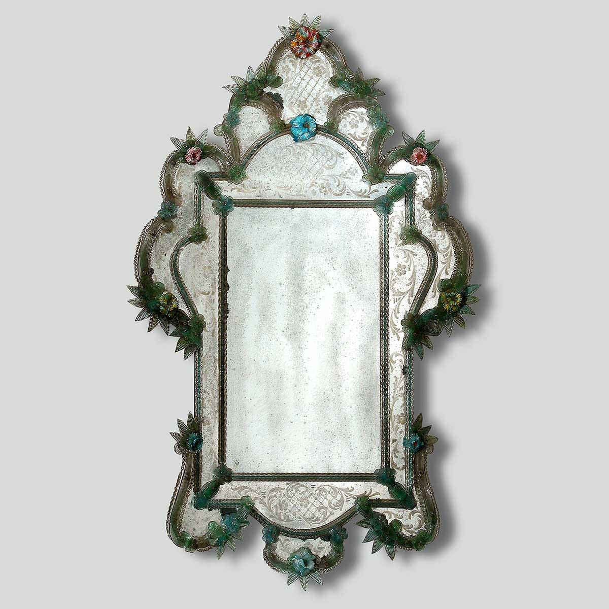 "Tamara " espejo veneciano de cristal de Murano