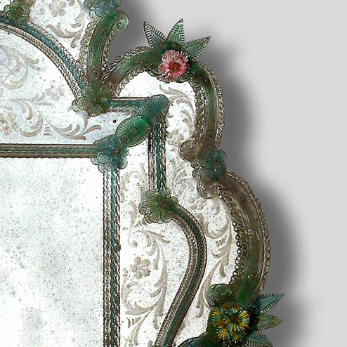 "Tamara " miroir vénitien en verre de Murano
