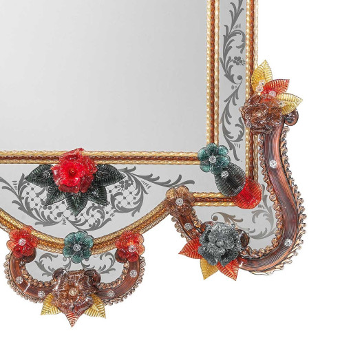 "Giulia" Murano glass venetian mirror