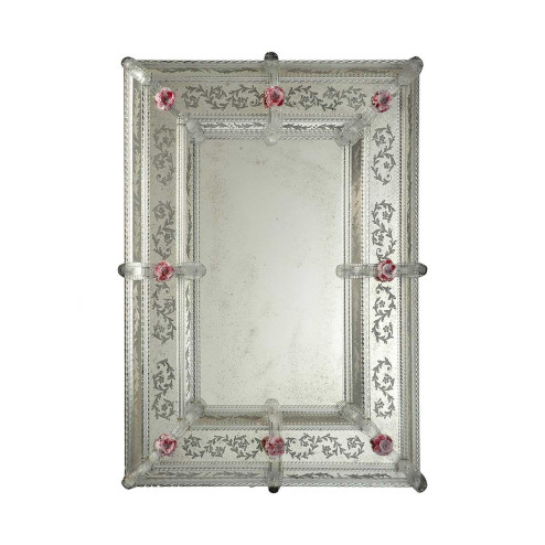 "Lorella " miroir vénitien en verre de Murano