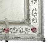 "Lorella " espejo veneciano de cristal de Murano