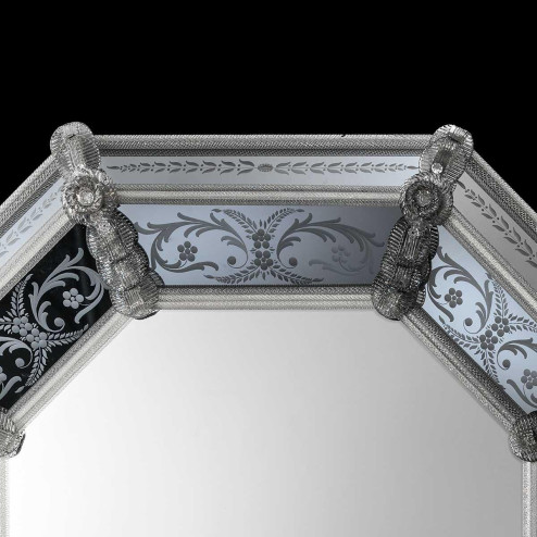 "Concetta " espejo veneciano de cristal de Murano