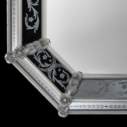 "Concetta " espejo veneciano de cristal de Murano