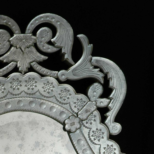 "Giorgia " miroir vénitien en verre de Murano