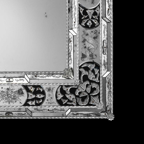 "Vincenza " miroir vénitien en verre de Murano