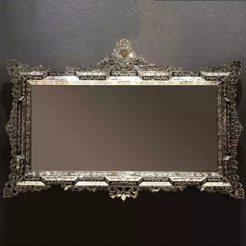 "Lorenza " espejo veneciano de cristal de Murano