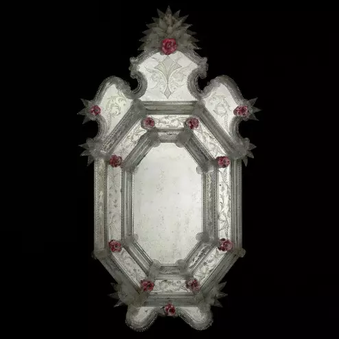 "Lena " miroir vénitien en verre de Murano