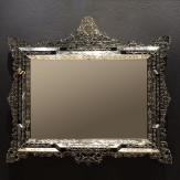 "Lorenzo" miroir vénitien en verre de Murano