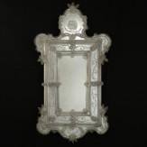 "Egidia" espejo veneciano de cristal de Murano