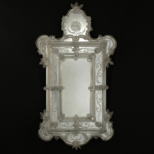 "Egidia" miroir vénitien en verre de Murano