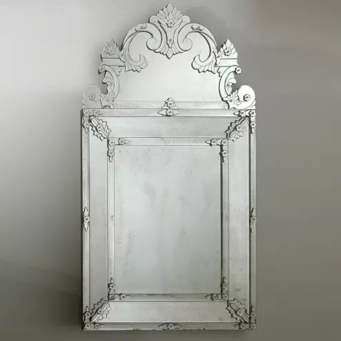 "Floridia " espejo veneciano de cristal de Murano