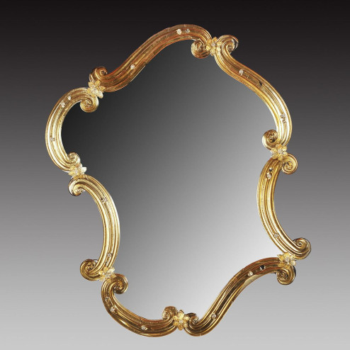 "Rosmunda  oro" miroir vénitien en verre de Murano