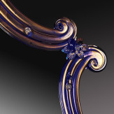 "Rosmunda blu" espejo veneciano de cristal de Murano - azul