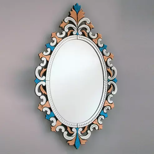 "Sprezzante" miroir vénitien en verre de Murano