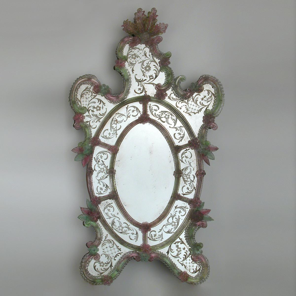 "Sebastian" espejo veneciano de cristal de Murano
