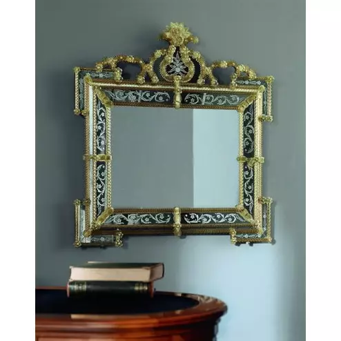 "Elora" miroir vénitien en verre de Murano
