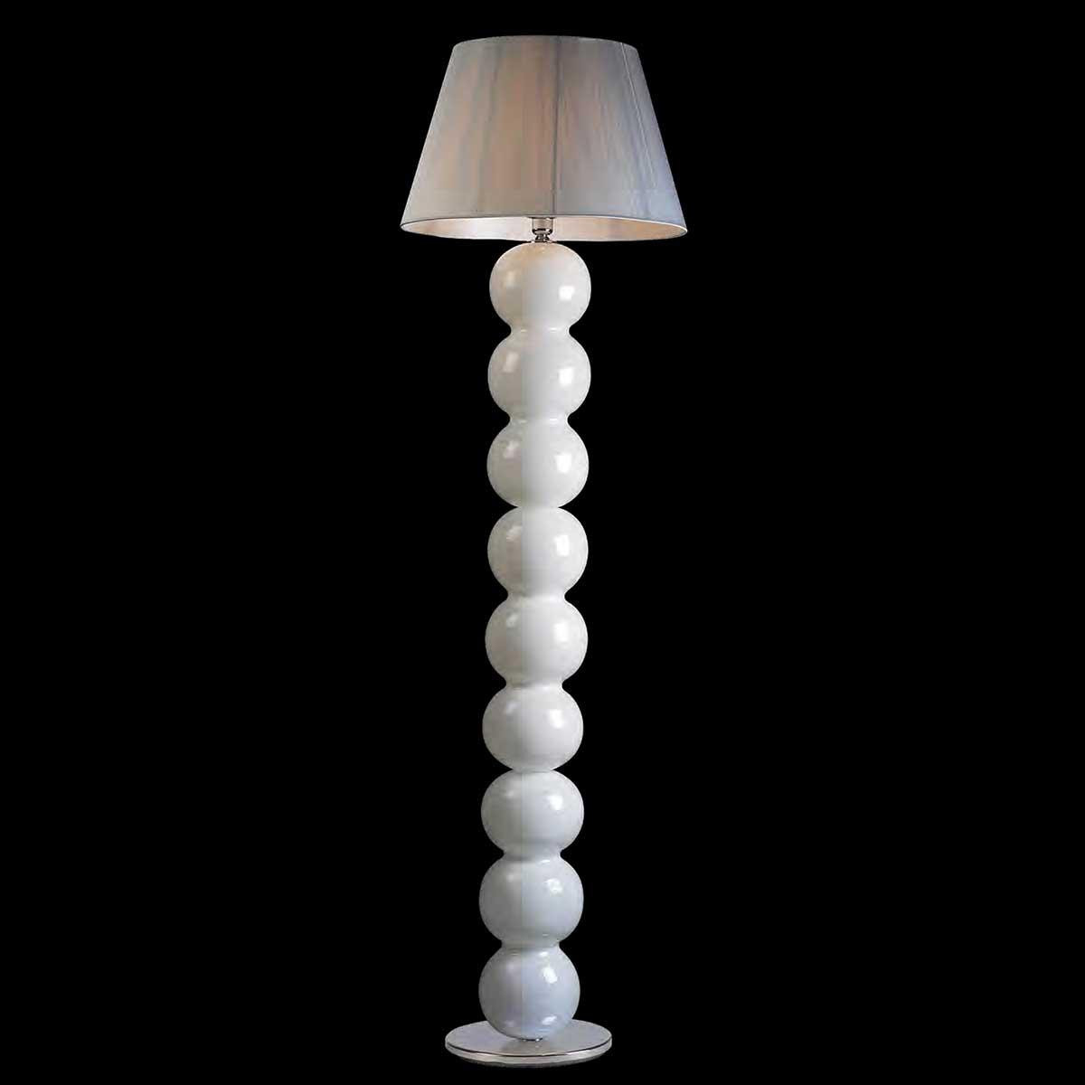 "Yolonda" Murano glass floor lamp - 1 light - white