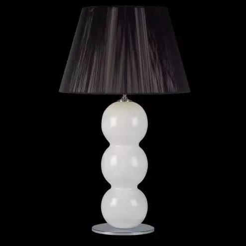 "Yolonda" Murano glass table lamp - 1 light - white