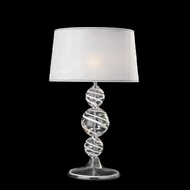 "Willow" Murano glass bedside lamp - 1 light - mat platinum