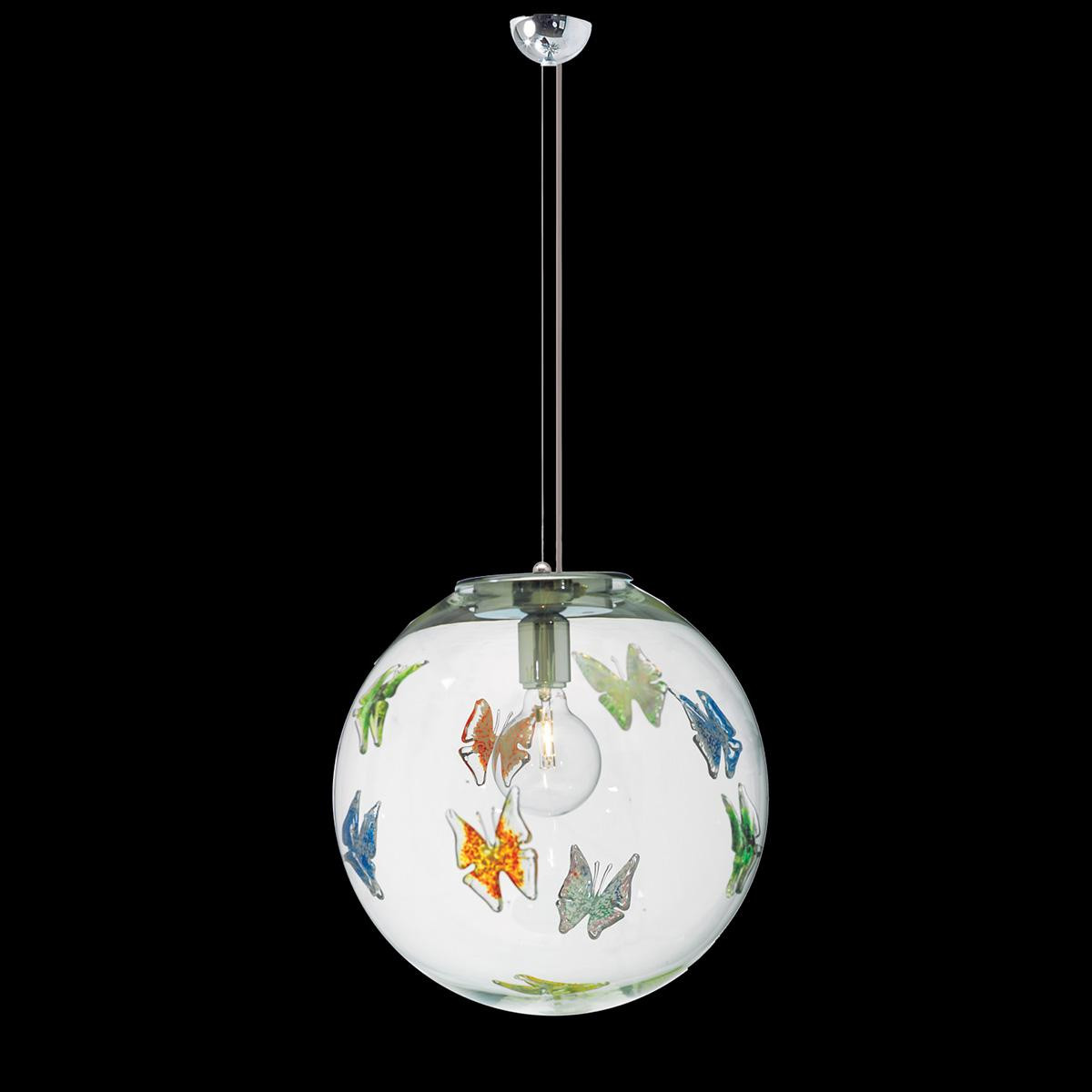 "Estelle" lámpara colgante en cristal de Murano - 1 luce - multicolor