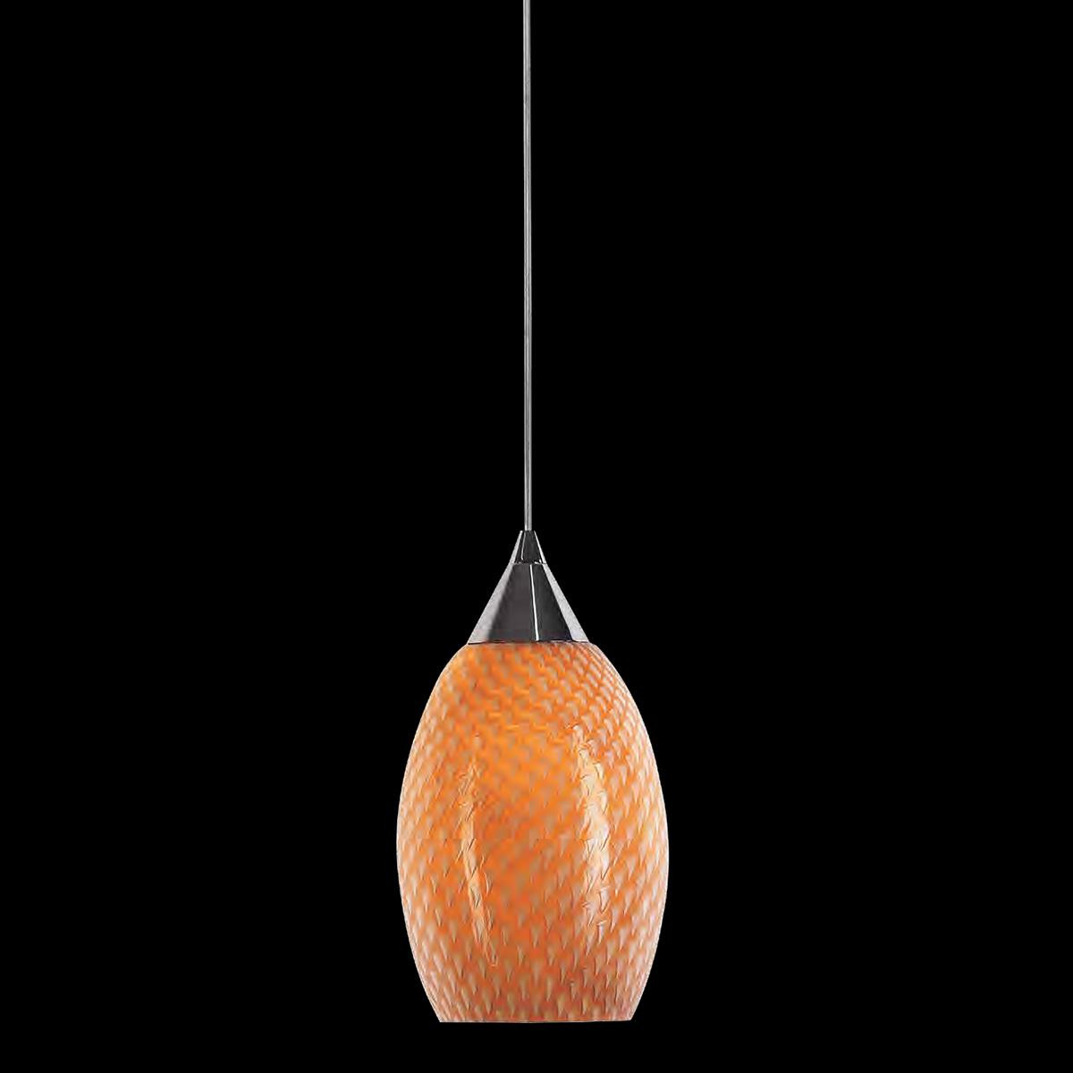 "Filippa" suspension en verre de Murano - 1 lumière - ambre