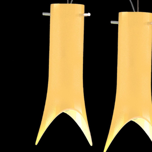 "Abbey" suspension en verre de Murano - 3 lumières - ambre