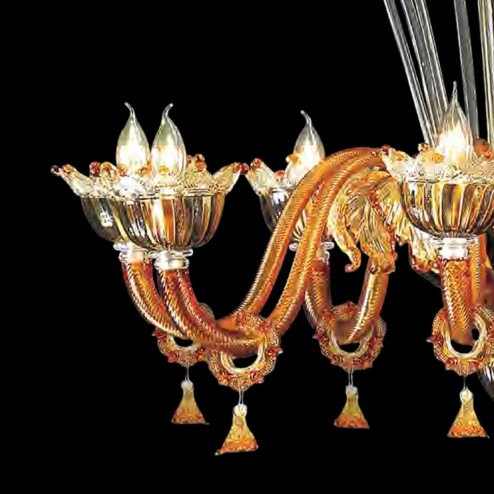 "Lavina" lustre en cristal de Murano - 8+4 lumières