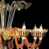 "Lavina" Murano glas Kronleuchter - 8+4 flammig