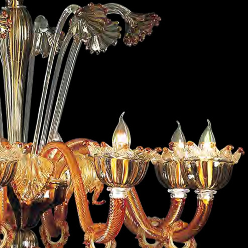 "Lavina" Murano glass chandelier - 8+4 lights