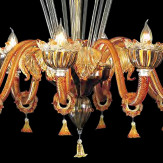 "Lavina" Murano glas Kronleuchter - 8+4 flammig