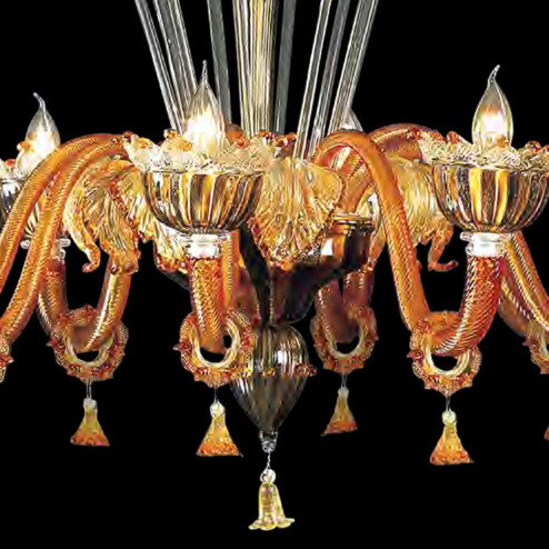 "Lavina" lustre en cristal de Murano - 8+4 lumières