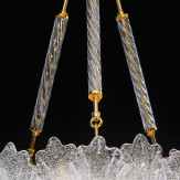 "Oliviera" lámpara colgante en cristal de Murano - 10 luces - transparente