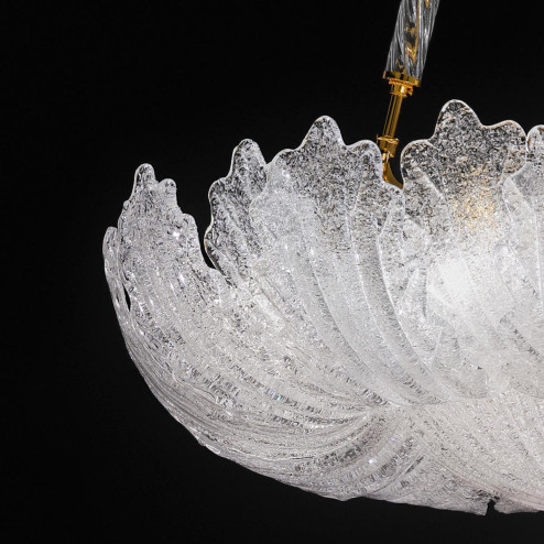 "Oliviera" Murano glass pendant light - 10 lights - transparent
