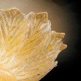 "Leonilda " plafonnier en verre de Murano - 6 lumières - "rugiada" ambre