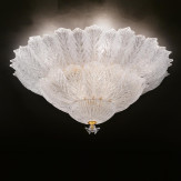 "Osanna" lampara de techo de Murano - 12 luce - "rugiada" transparente