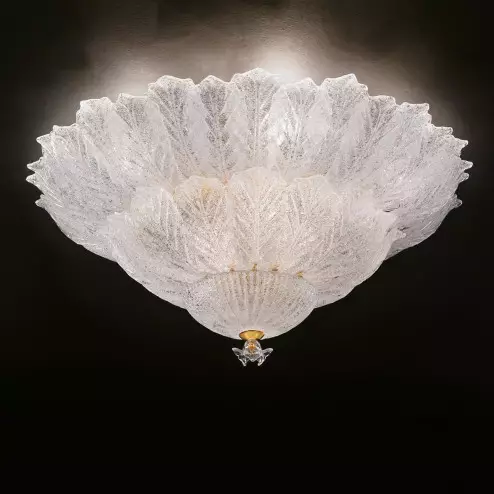 "Osanna" Murano glass ceiling light - 12 lights - "rugiada" transparent