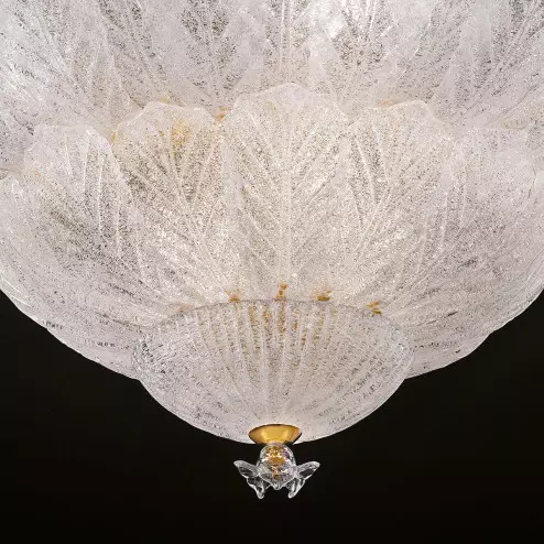 "Osanna" lampara de techo de Murano - 12 luce - "rugiada" transparente