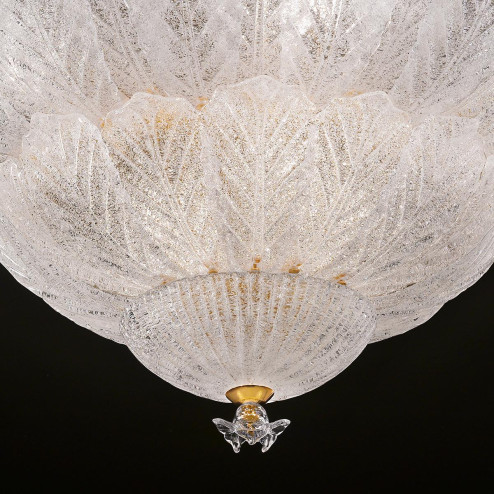 "Osanna" plafonnier en verre de Murano - 12 lumières - "rugiada" transparent