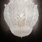 "Leonilda " Murano glas wandleuchte - 5 flammig - "rugiada" transparent