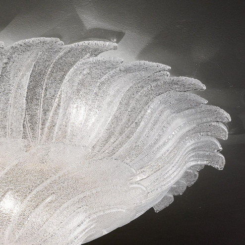 "Romilda " plafonnier en verre de Murano - 8 lumières - "rugiada" transparent
