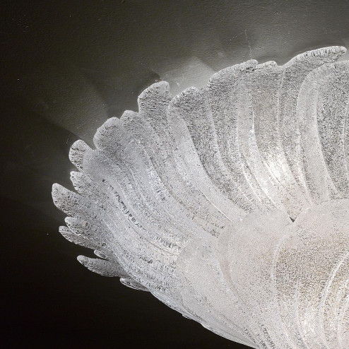 "Romilda " Murano glass ceiling light - 8 lights - "rugiada" transparent