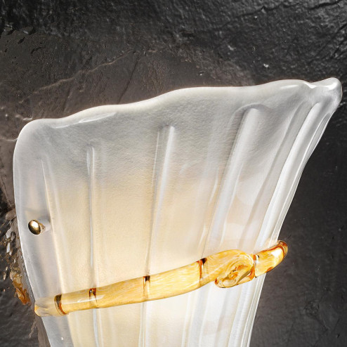 "Guenda " Murano glas wandleuchte - 1 flammig - transparent