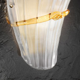"Guenda " aplique de pared de Murano - 1 luce - transparente
