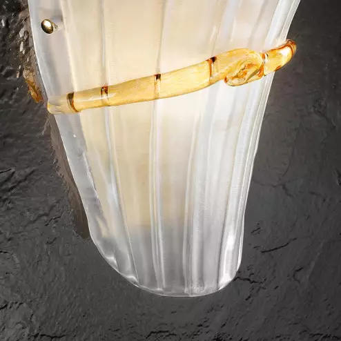 "Guenda " aplique de pared de Murano - 1 luce - transparente