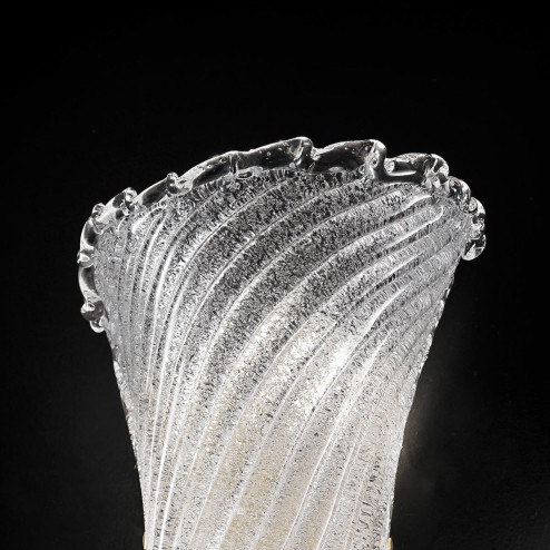"Lora" applique en verre de Murano - 2 lumières - transparent 