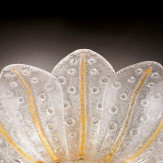 "Samanta" plafonnier en verre de Murano - 6 lumières - transparent et ambre