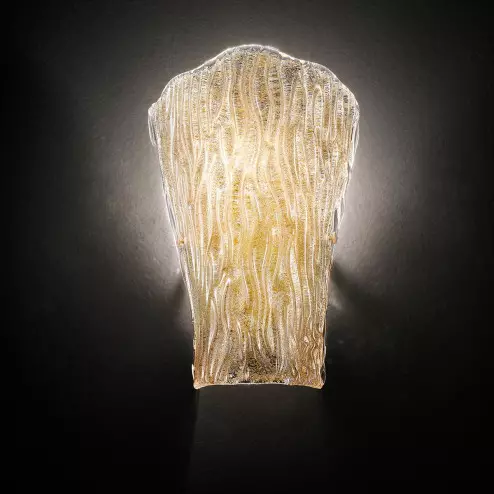 "Tina" applique en verre de Murano - 1 lumière - ambre
