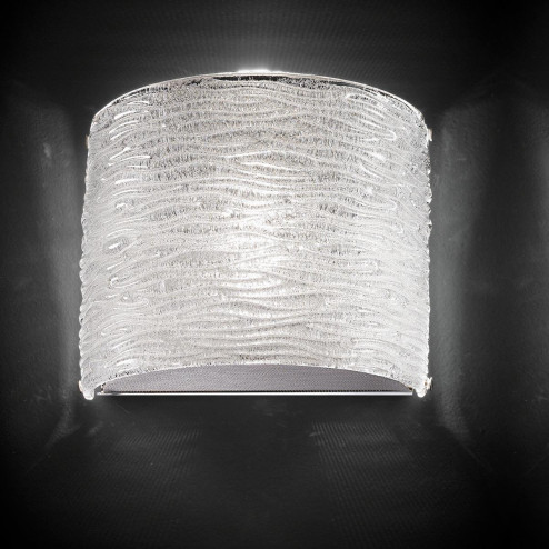 "Arabella" Murano glass sconce - 1 light - transparent