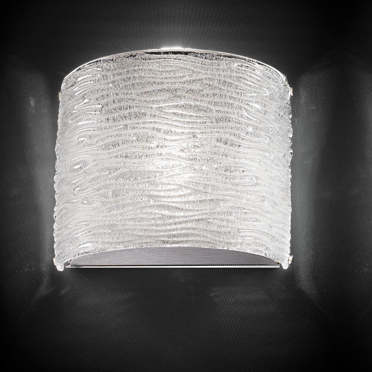 "Arabella" aplique de pared de Murano - 1 luce - transparente