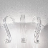 "Marinella" Murano glas wandleuchte - 2 flammig - weiß und transparent